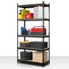 FLOORDIREKT Schwerlastregal Rhino - Lagerregal mit 5 Fachböden - 1050 kg Traglast - Schwarz - 180 x 90 x 60 cm