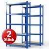 KARAT Schwerlastregal Lakota - Traglast bis 875 kg - 2er-Set - Blau- 200 x 120 x 60 cm