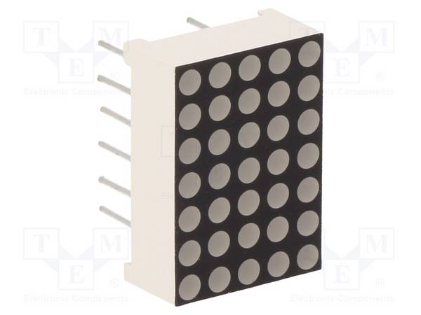 Kathode 30÷60mcd rot Display: LED 12,7x17,8x6,3mm Matrize 5x7