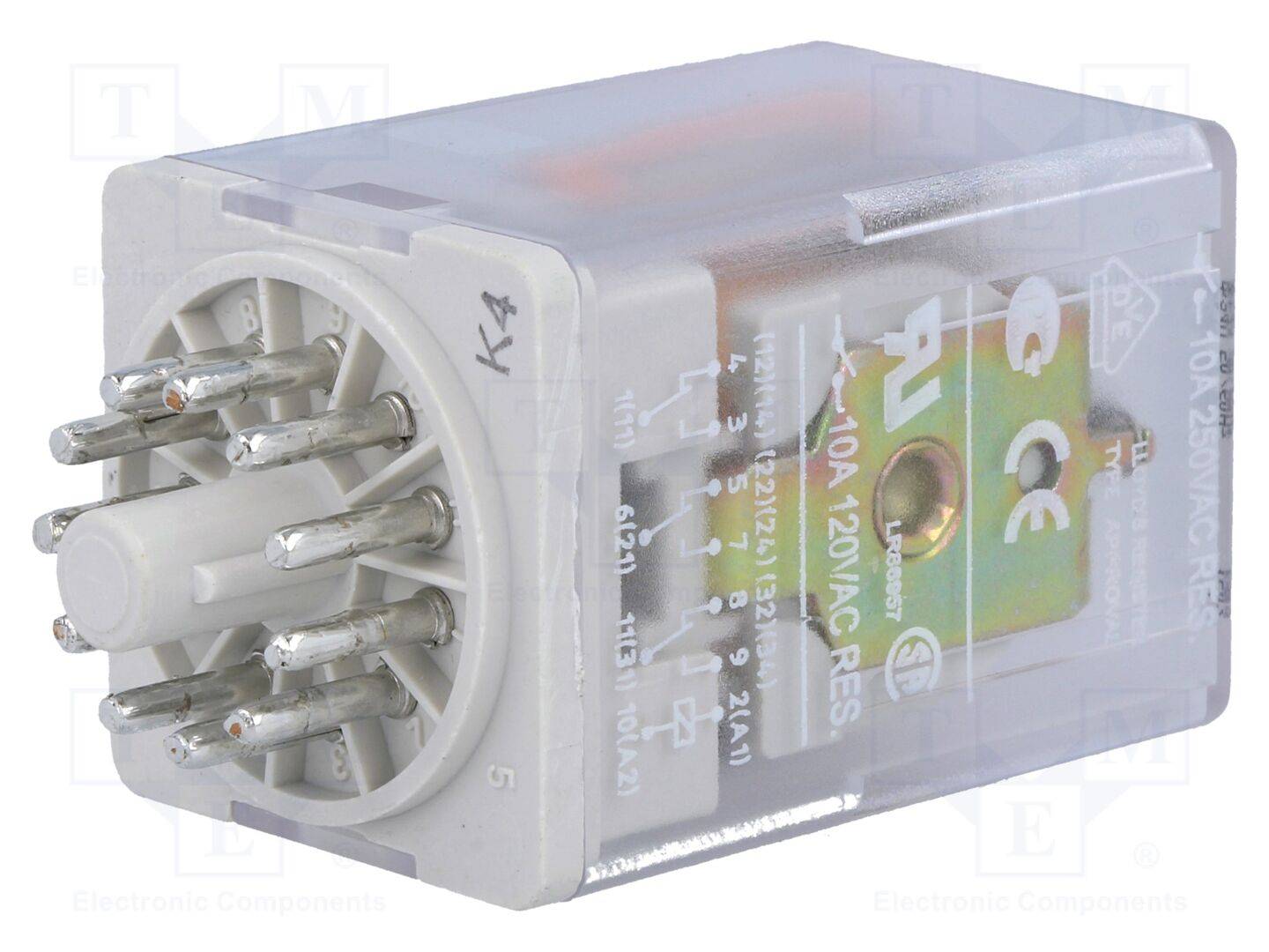 Relais: elektromagnetisch USpule: 24VAC IKontakt max: 20A 3PDT-0