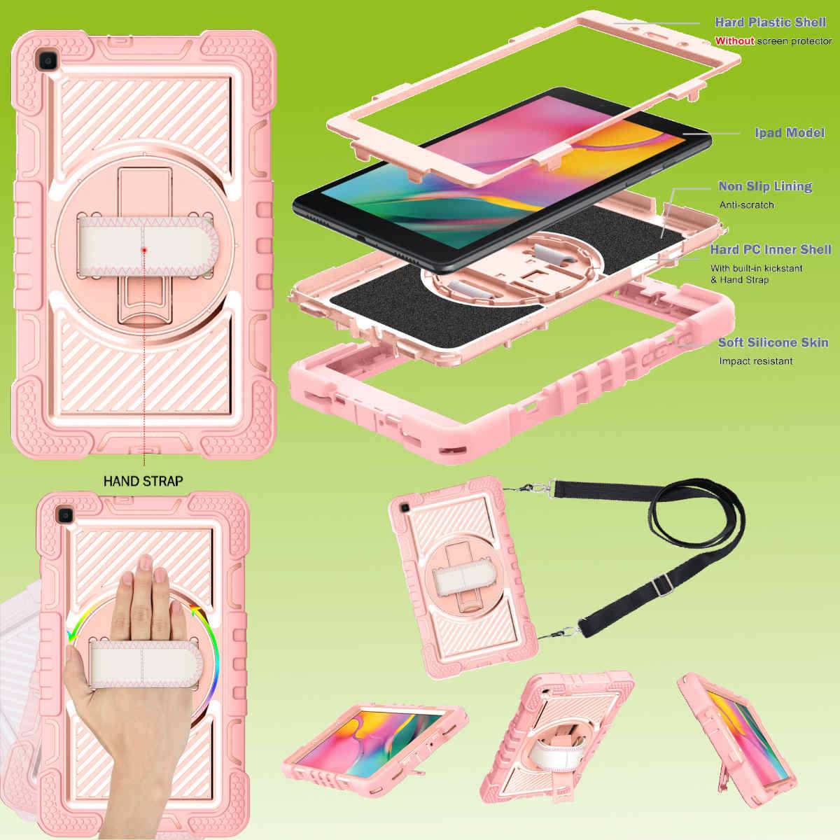 Tablet Hülle für Samsung Galaxy Tab A8 2021 X205 X200 360 Grad Grün Tasche TPU-2