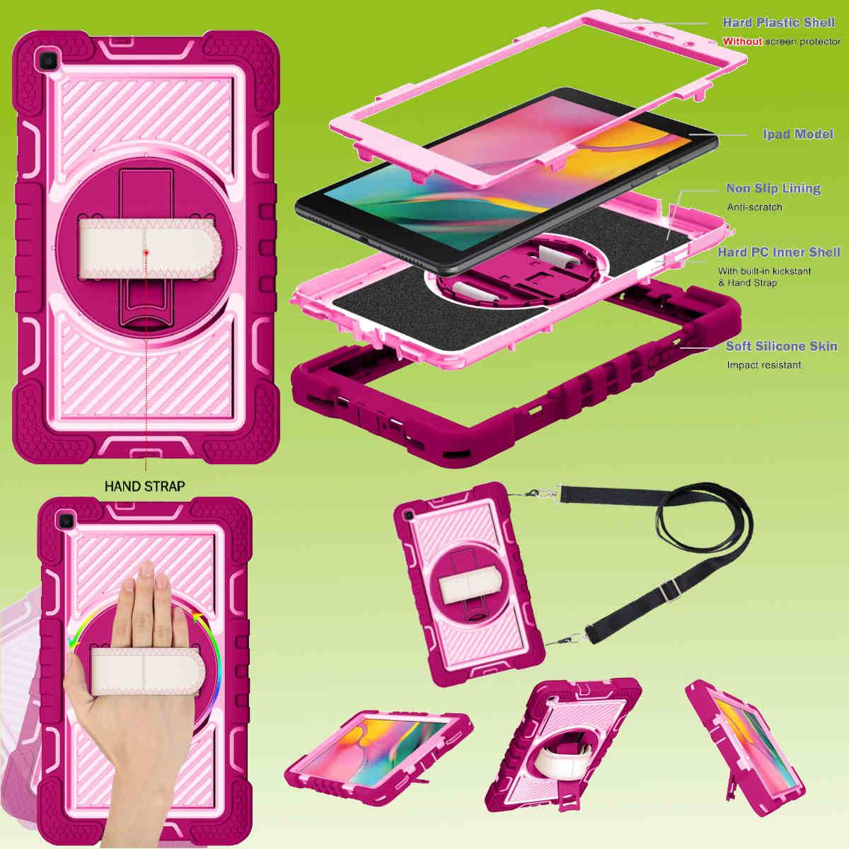 Tablet Hülle für Samsung Galaxy Tab A8 2021 X205 X200 360 Grad Grün Tasche TPU-3