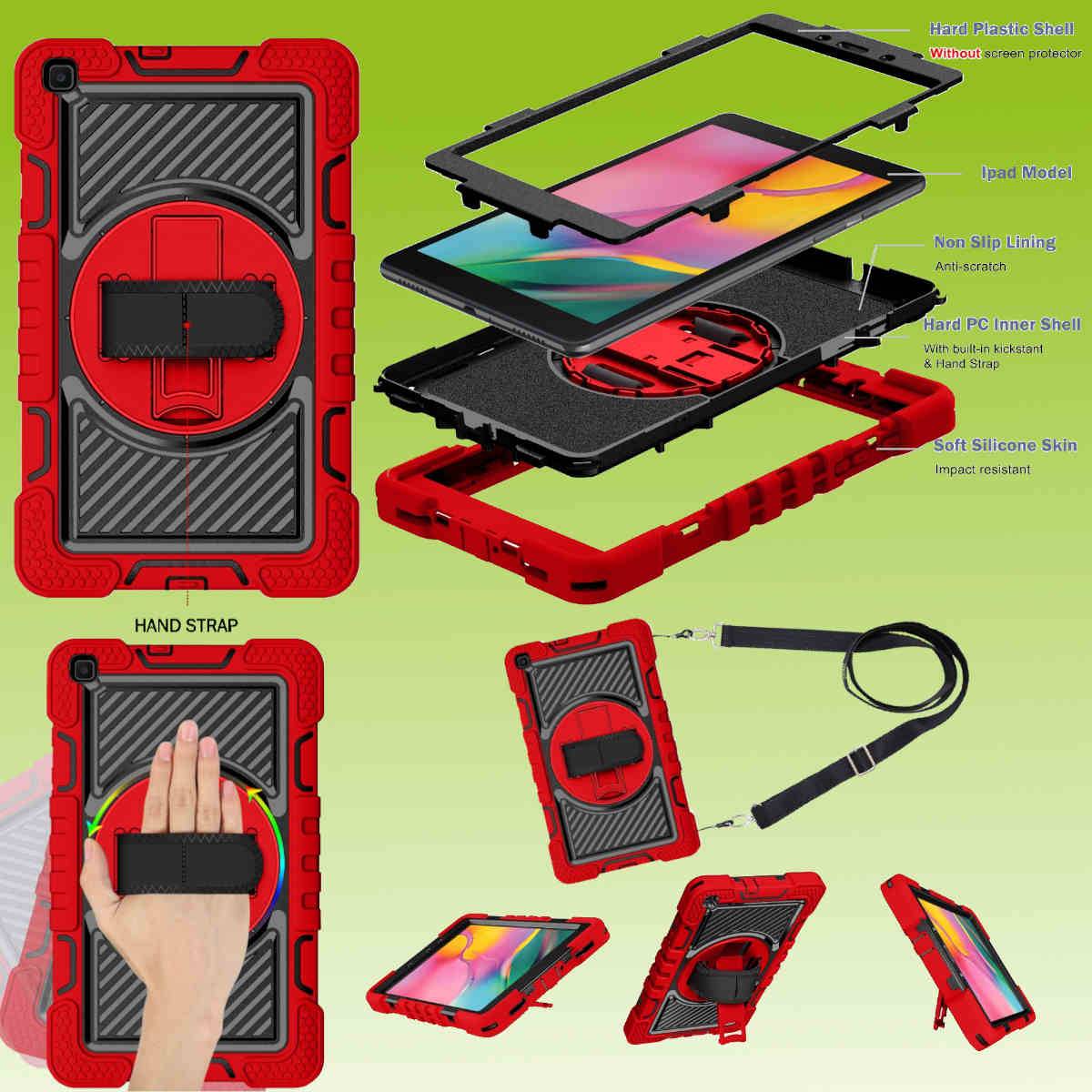 Tablet Hülle für Samsung Galaxy Tab A8 2021 X205 X200 360 Grad Grün Tasche TPU-4