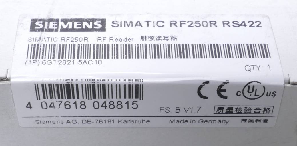 Siemens - 6GT2821-5AC10 - Siemens SIMATIC RF250R RS422 RF Reader | FS:B V1.7 | 6GT2821-5AC10-1