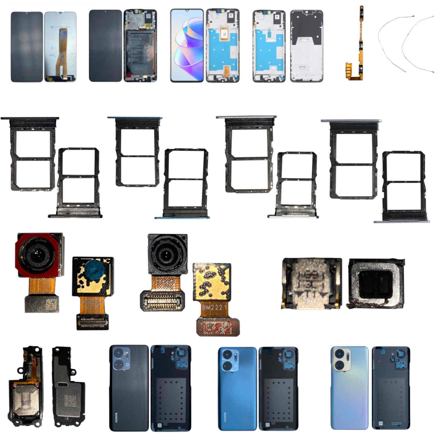 Für Honor X7a Auswahl an SIM Kartenhalter über Display Ersatz und Reparaturteile-3