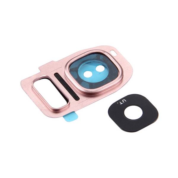 Für Samsung Galaxy S7 G930F Kamera Ring Glas Abdeckung Rahmen Cover Pink Neu