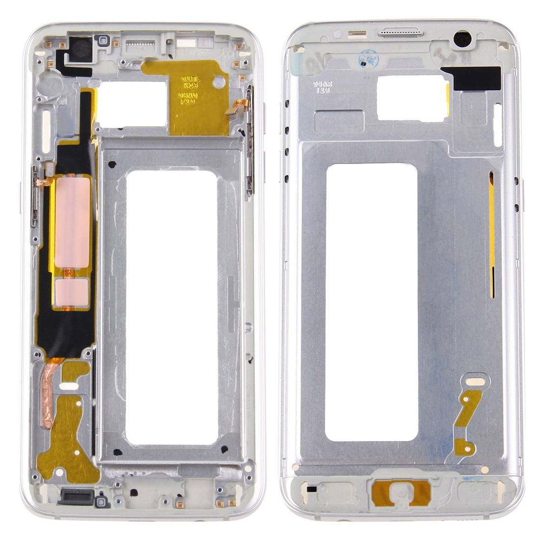 Gehäuse Rahmen Deckel kompatibel Samsung Galaxy S7 Edge G935 G935F Kleber Silber-0