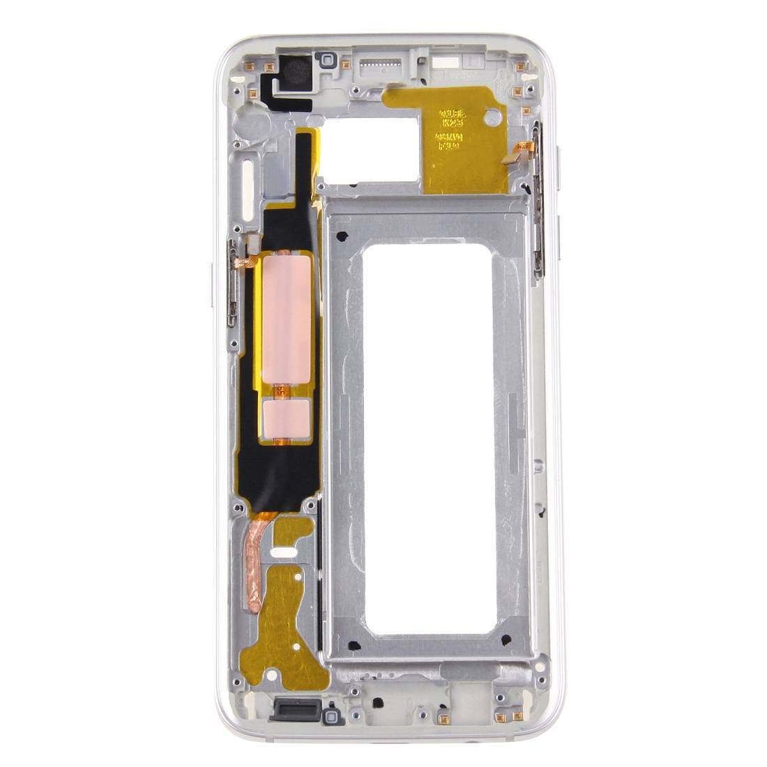 Gehäuse Rahmen Deckel kompatibel Samsung Galaxy S7 Edge G935 G935F Kleber Silber-1