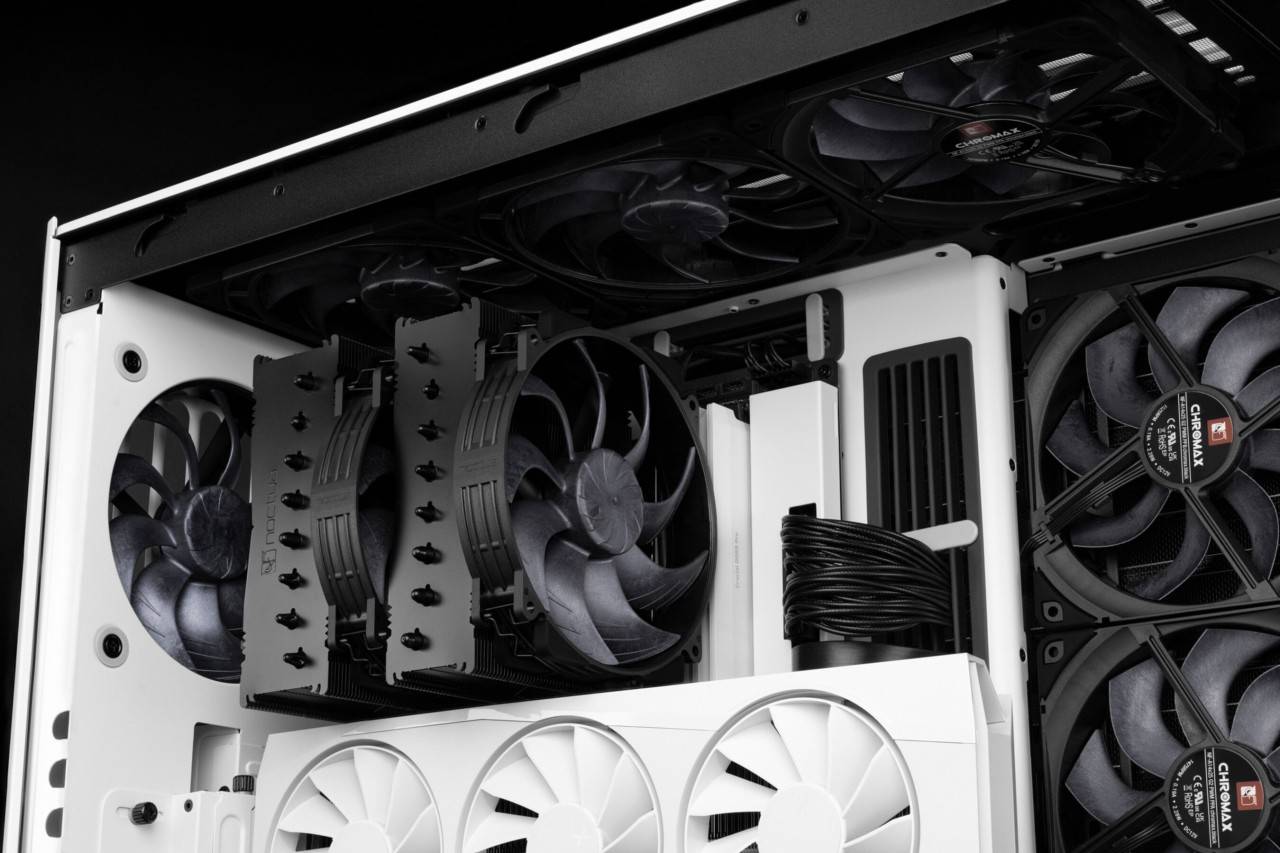 Noctua NF-A14x25r G2 PWM Sx2-PP chromax.black Gehäuseluefter 140 mm Gehäuse-Lüfter 12 V-3