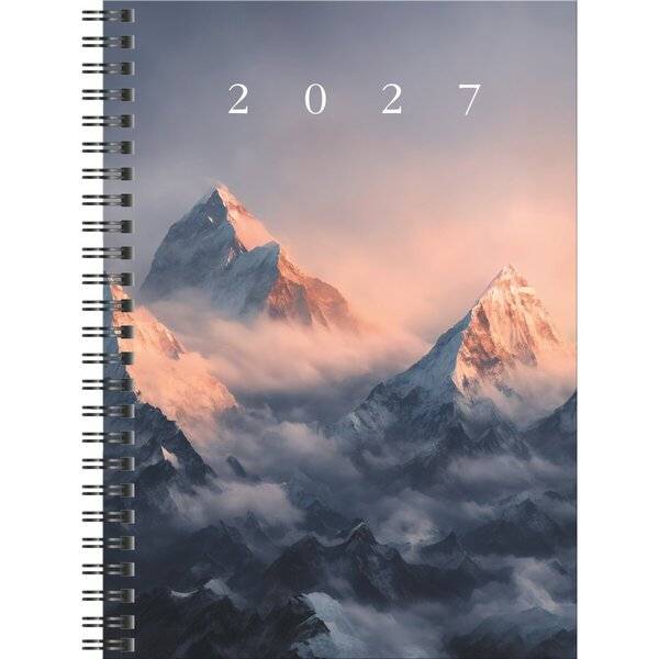 Buchkalender Timing 1 14,8x21cm 1 Woche/2 Seiten Grafik-Einband Mountain 2027