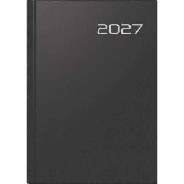 Buchkalender futura 2 A5 1 Woche/2 Seiten Balacron schwarz Kalendarium 2027-0