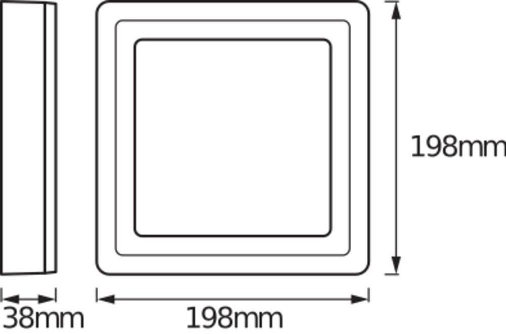 Preisbild für LEDVANCE LED COLOR WHITE SQ 200MM 19W LEDV 4058075227576 LED-Wandleuchte 19 W LED Weiß