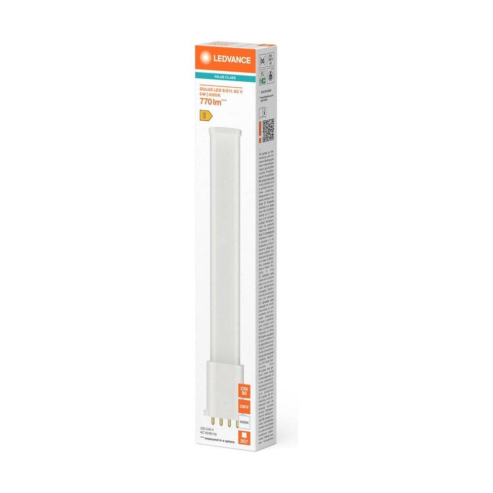 Preisbild für 1St. Ledvance Dulux LED S/E11 AC Mains Value 6W 840 2G7