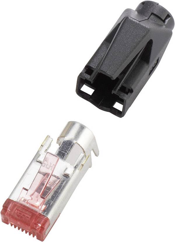 Renkforce H9561.4-10 RJ45-Steckverbinder TM21 CAT 6, geschirmt H9561.4-10 Stecker, gerade Pole: 8P8C Schwarz 10 St.