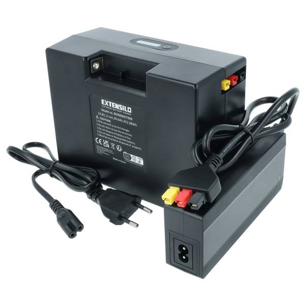 EXTENSILO Akku kompatibel mit Motocaddy S1 Elektro-Trolley Caddy | (30,6 Ah, 14,8 V, Li-Ion, inkl. Ladegerät)