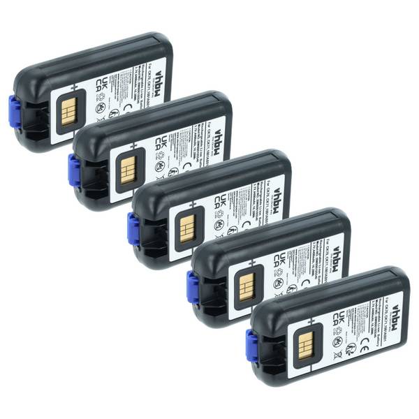 vhbw 5x Akku kompatibel mit Intermec CK70A | CK70, CK71A, CK71 Mobilcomputer PDA Scanner (4400 mAh, 3,7 V, Li-Ion)