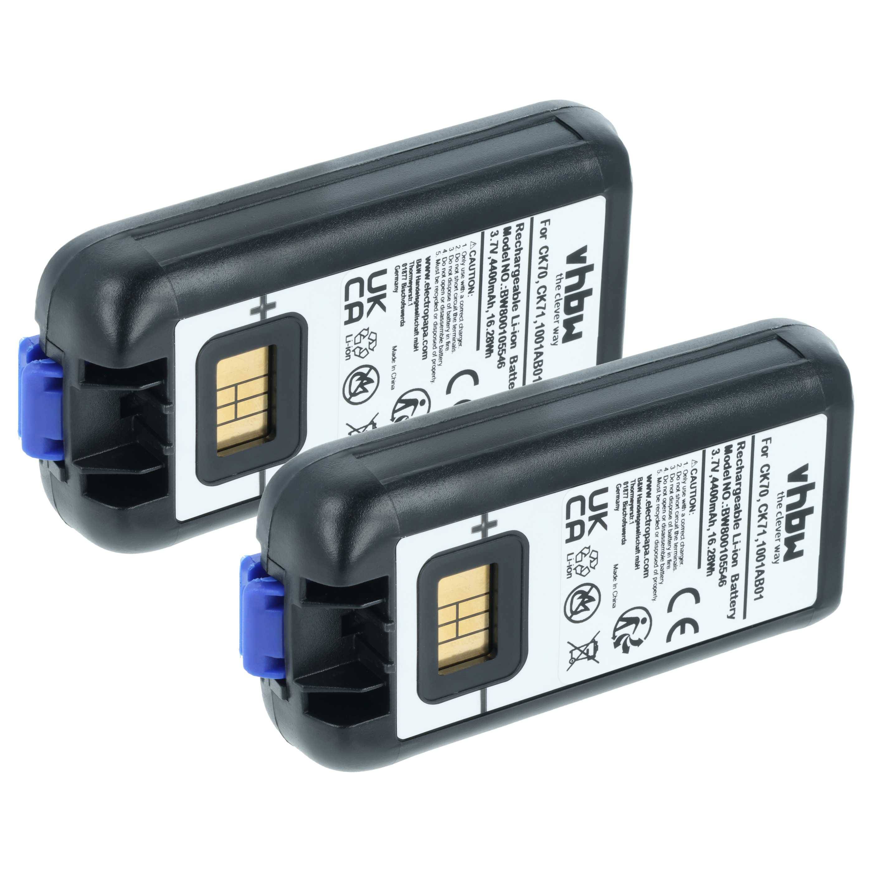 vhbw 2x Akku Ersatz für Intermec AB18 | für Mobilcomputer PDA Scanner (4400 mAh, 3,7 V, Li-Ion)-0