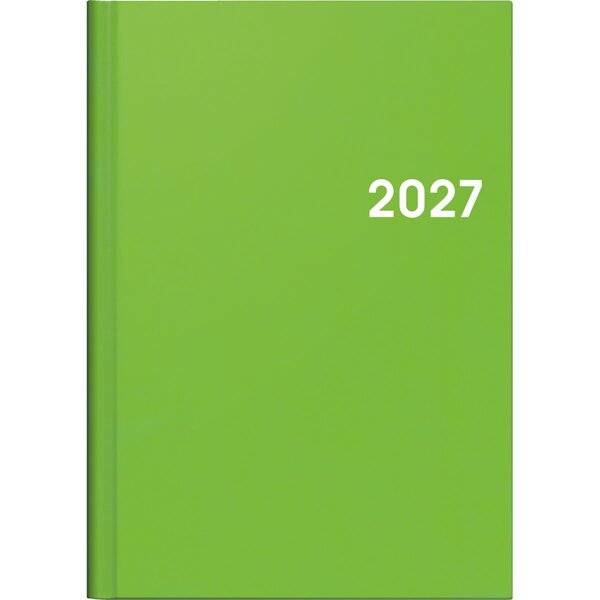 Buchkalender 796 A5 1 Woche/2 Seiten grün 2027-0