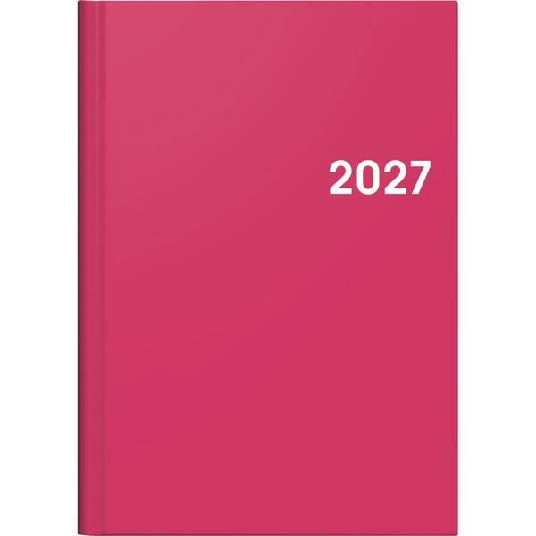 Buchkalender 796 A5 1 Woche/2 Seiten pink 2027