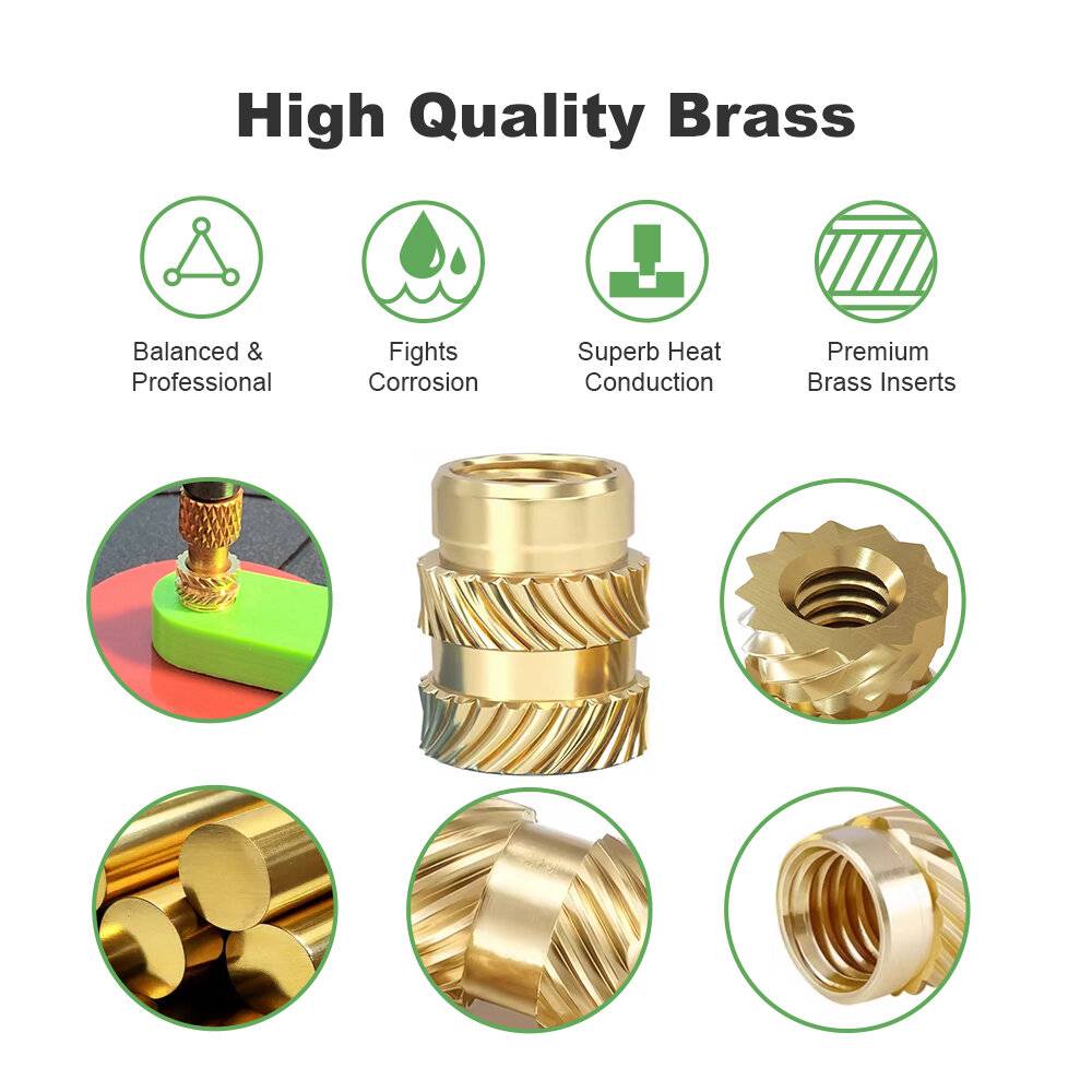 Mintion M3 x 5,7mm x 4,6mm Threaded Insert Set - 100 pcs-2