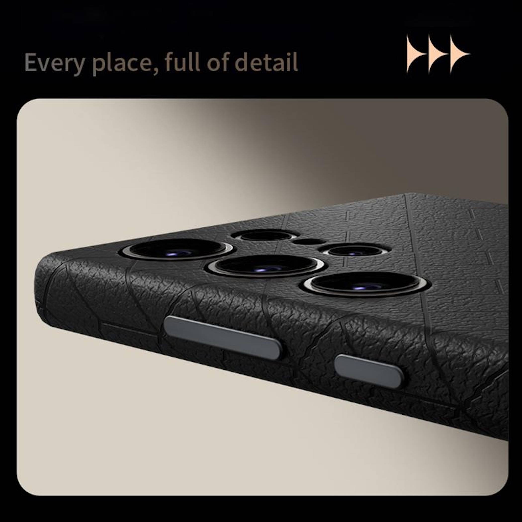 Handyhülle Backcover Samsung Galaxy S26 Ultra 5G Geprägtes Gittermuster Schwarz-3