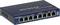 Acht-Port-Gigabit-Ethernet-Switch von Netgear. Vorderseite zeigt Ethernet-Ports und Status-LEDs. Modellnummer: GS108.
