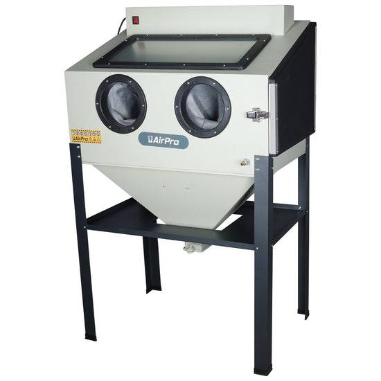 Profi Sandstrahlkabine 220L Sandstrahlgerät mit Seitentür & Zubehör 8 bar Werkstatt-Sandstrahler inkl. Pistole & Düsen-0