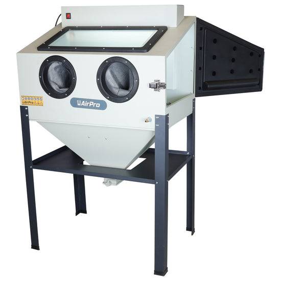 Profi Sandstrahlkabine 220L Sandstrahlgerät mit Seitentür & Zubehör 8 bar Werkstatt-Sandstrahler inkl. Pistole & Düsen-2