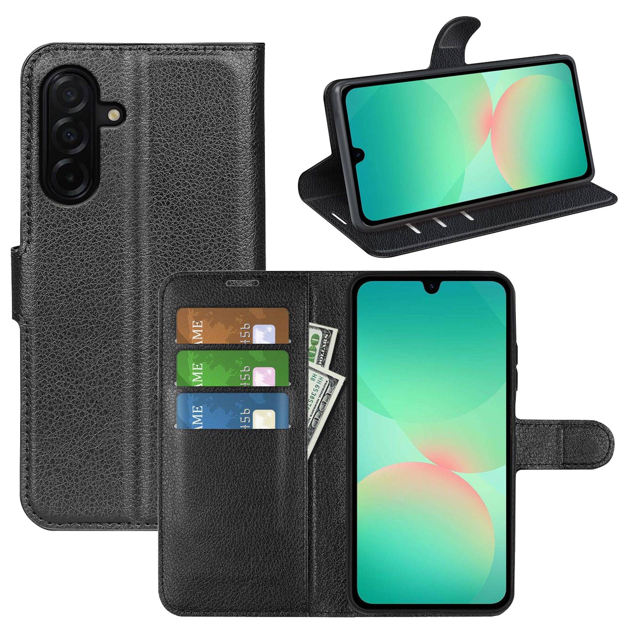 Handy Hülle Klapphülle für Samsung Galaxy A27 5G Kunstleder Flip Wallet Tasche-0