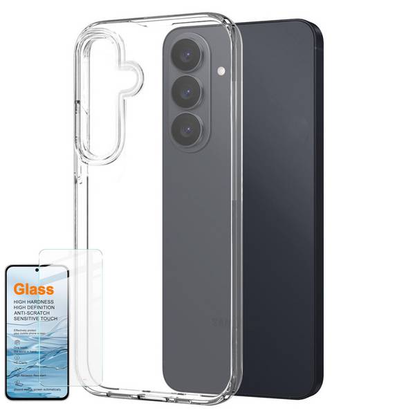Handyhülle + 9H Schutzglas für Samsung Galaxy A27 TPU Dünn Set Transparent