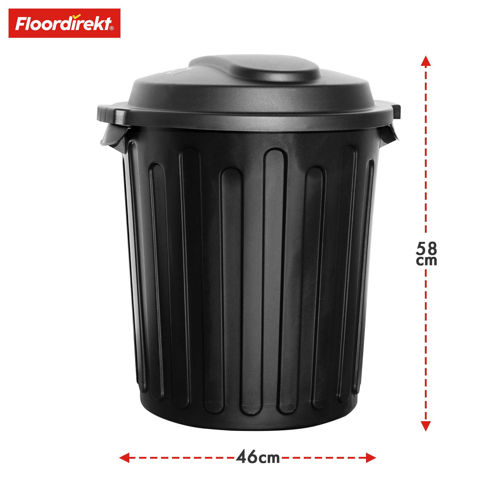 Floordirekt Mülleimer Robin - 60L Abfalleimer - mit Deckel - Geruchsdicht, Hygienisch & Leicht zu Reinigen-2