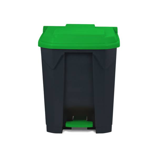Floordirekt Mülleimer Olaf - Robuster Step-On Abfalleimer - 50 Liter - Grün - Für Haushalt, Büro & Gewerbe