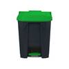 Floordirekt Mülleimer Olaf - Robuster Step-On Abfalleimer - 50 Liter - Grün - Für Haushalt, Büro & Gewerbe