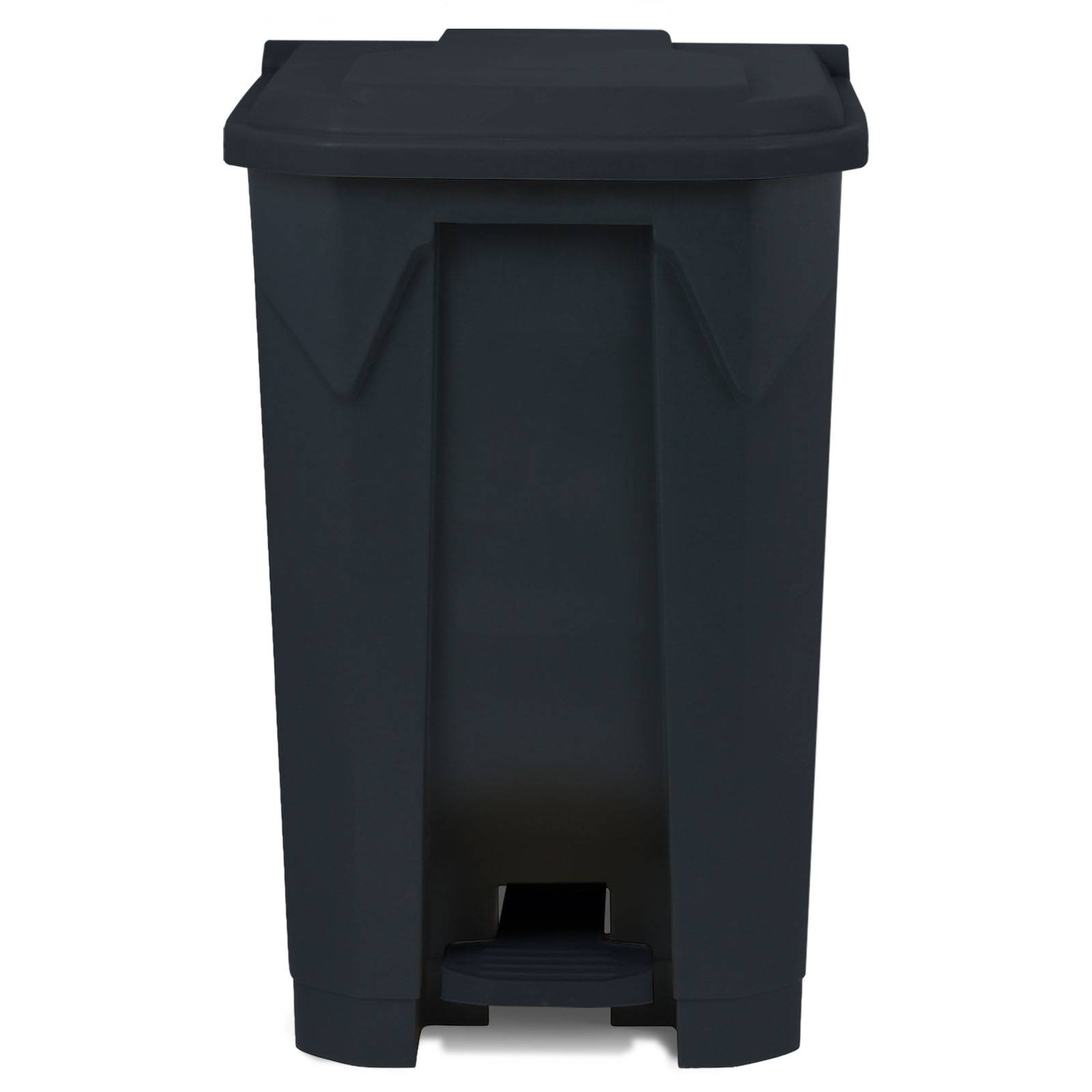 Floordirekt Mülleimer Olaf - Robuster Step-On Abfalleimer - 100 Liter - Grau - Für Haushalt, Büro & Gewerbe