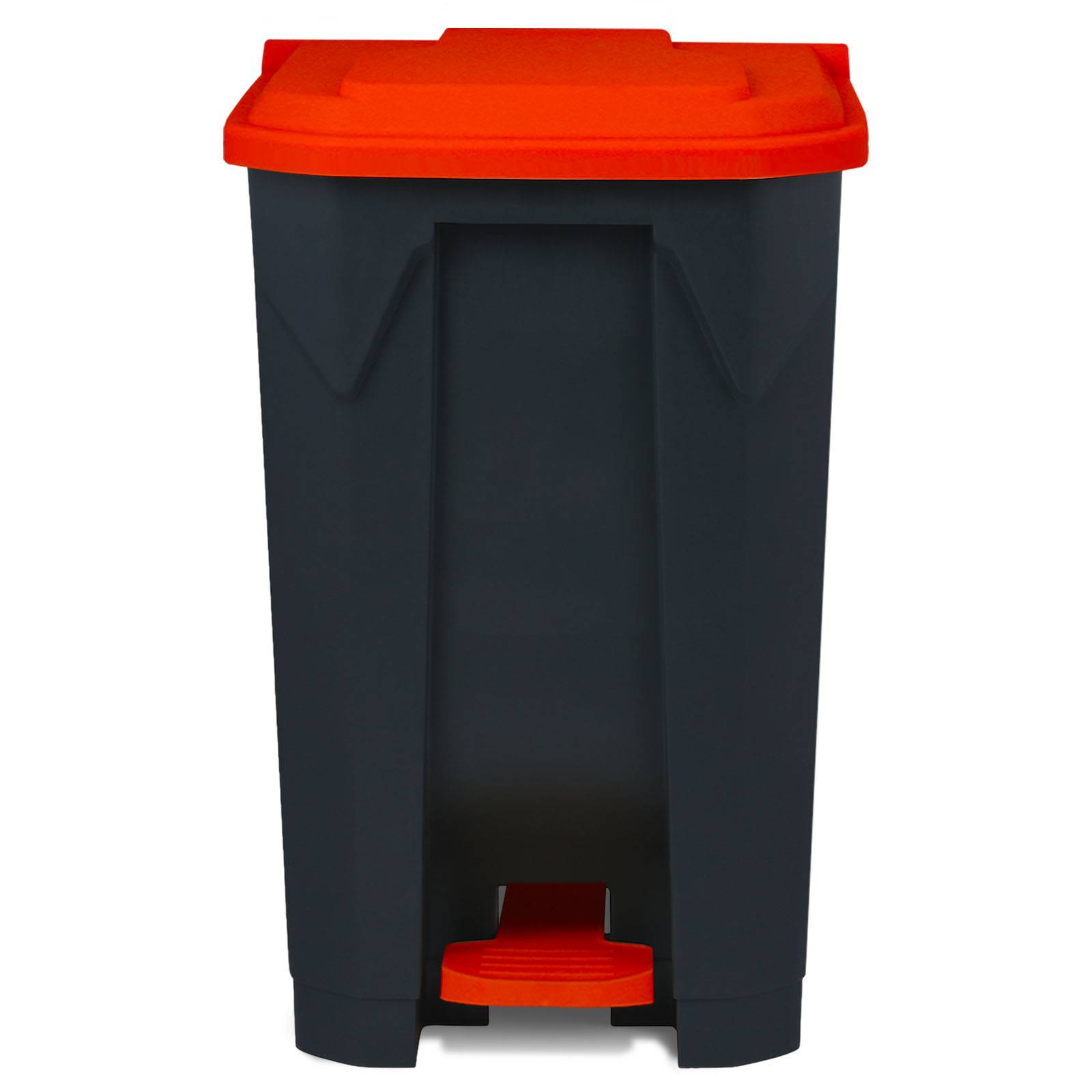 Floordirekt Mülleimer Olaf - Robuster Step-On Abfalleimer - 100 Liter - Rot - Für Haushalt, Büro & Gewerbe