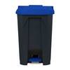 Floordirekt Mülleimer Olaf - Robuster Step-On Abfalleimer - 80 Liter - Blau - Für Haushalt, Büro & Gewerbe
