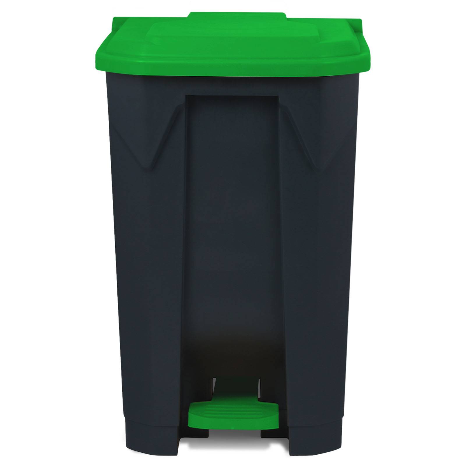 Floordirekt Mülleimer Olaf - Robuster Step-On Abfalleimer - 100 Liter - Grün - Für Haushalt, Büro & Gewerbe