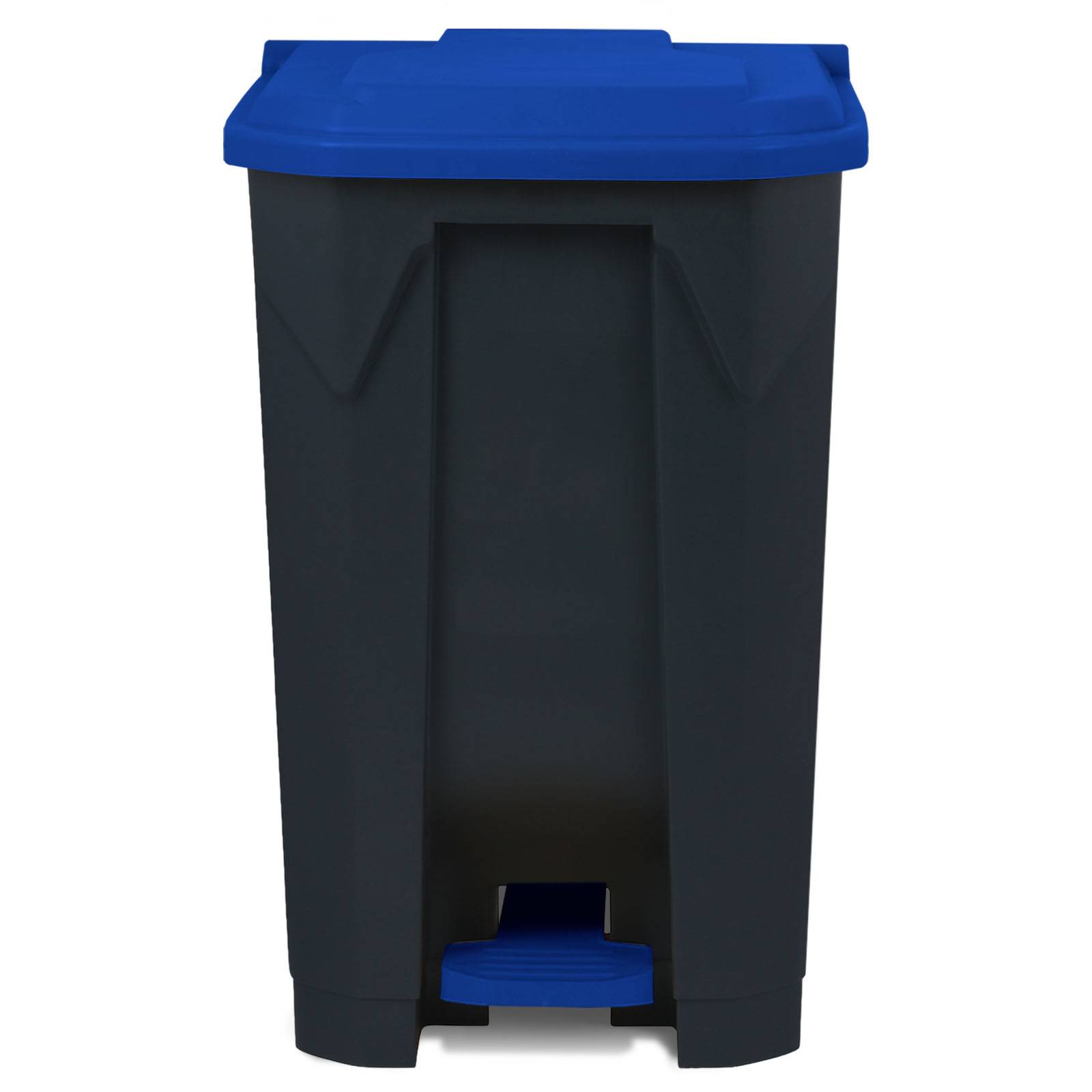 Floordirekt Mülleimer Olaf - Robuster Step-On Abfalleimer - 100 Liter - Blau - Für Haushalt, Büro & Gewerbe