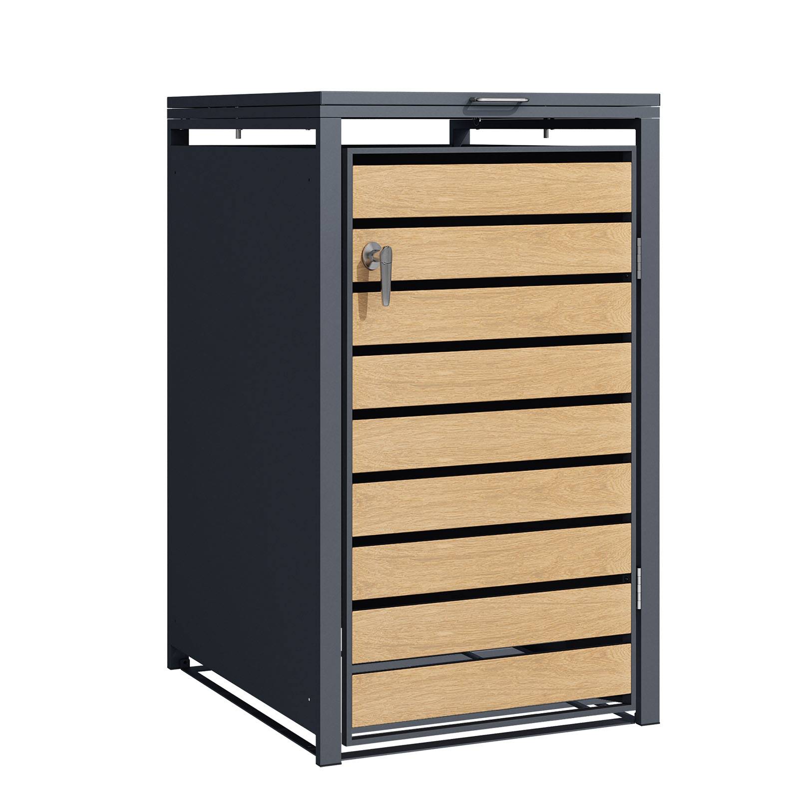 Floordirekt Mülltonnenbox Johan - für 1 Tonne - Mülltonnenverkleidung - für 60-240 L Mülltonnen geeignet-0