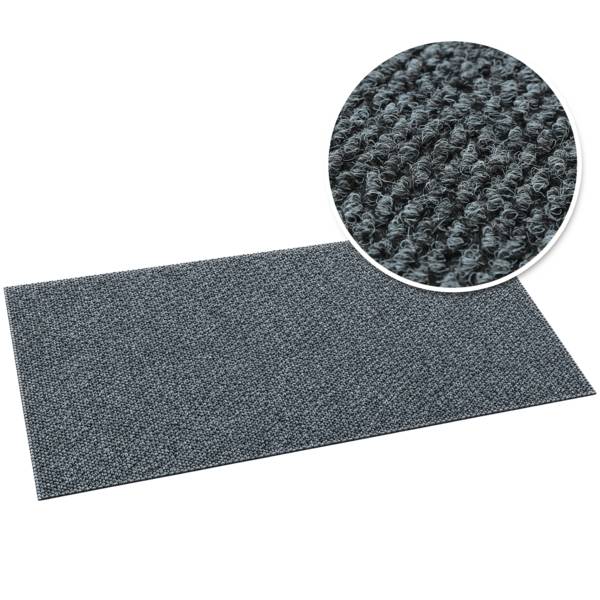 FLOORDIREKT Schmutzfangmatte Hong Kong Pro - Robust & Rutschfest - Grau - 67 x 100 cm