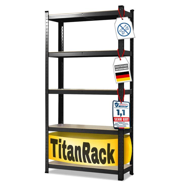 FLOORDIREKT Schwerlastregal -Traglast bis 1250 kg - Individuell einsetzbar - Schwarz - 180 x 90 x 40 cm-0
