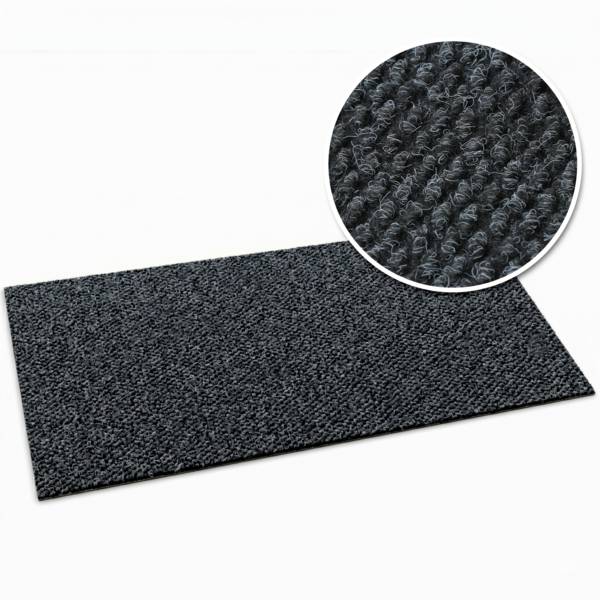 FLOORDIREKT Schmutzfangmatte Hong Kong Pro - Robust & Rutschfest - Anthrazit - 67 x 200 cm