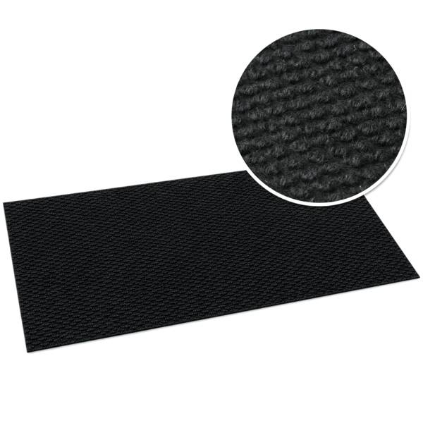 FLOORDIREKT Schmutzfangmatte Hong Kong Pro - Robust & Rutschfest - Schwarz - 120 x 100 cm