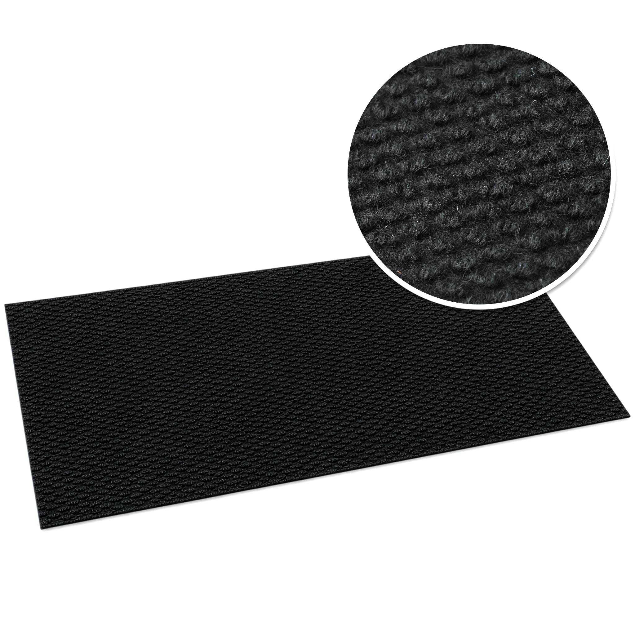 FLOORDIREKT Schmutzfangmatte Hong Kong Pro - Robust & Rutschfest - Schwarz - 120 x 100 cm-0