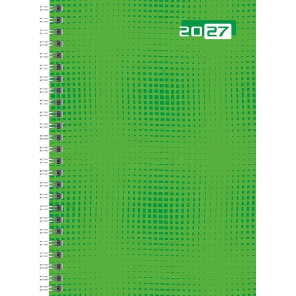 Buchkalender futura 2 A5 1 Woche/2 Seiten Papier grün Kalendarium 2027
