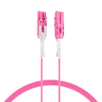 Glasfaser Patchkabel Duplex Push/Pull LC-LC OM4, 0,5m LSZH 3mm erikaviolett - 1 VPE = 10 Stï¿½ck