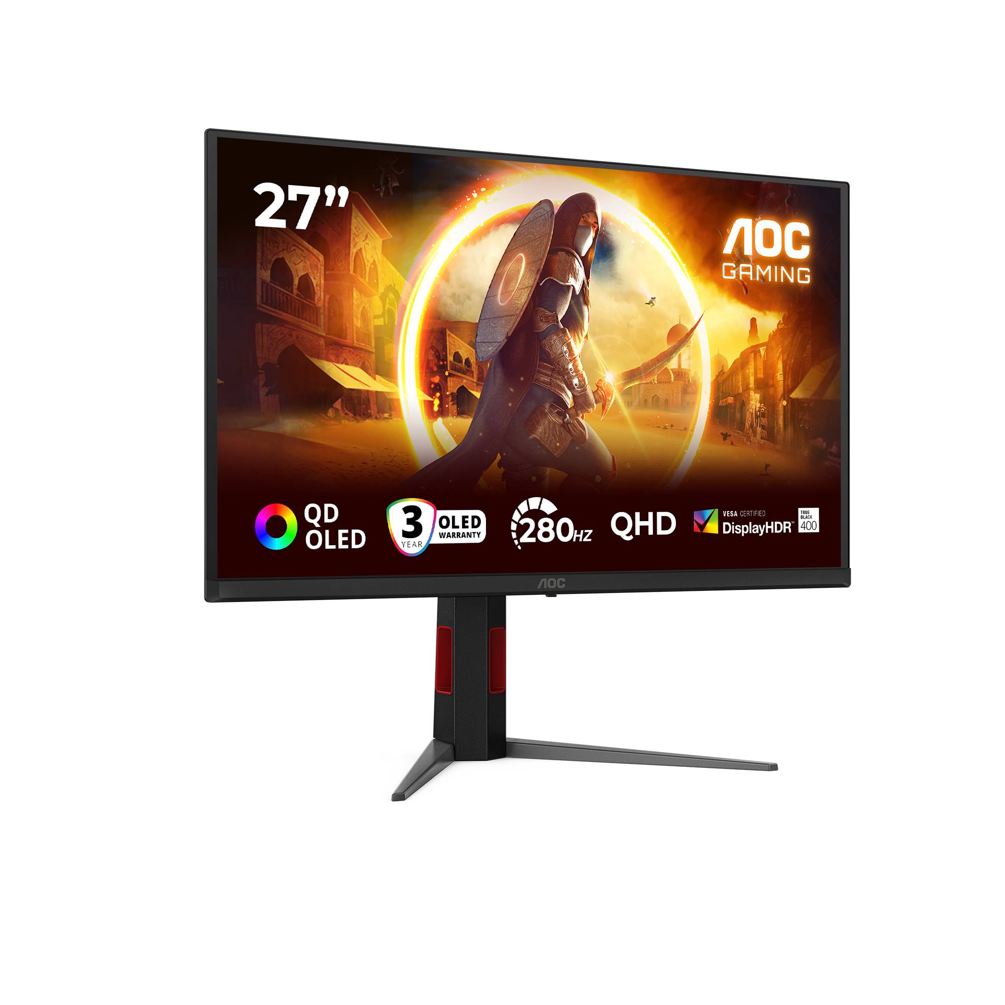 AOC G4 Q27G4ZD, 68,6 cm (27"), 2560 x 1440 Pixel, Quad HD, QD-OLED, 1 ms, Schwarz, Rot-1
