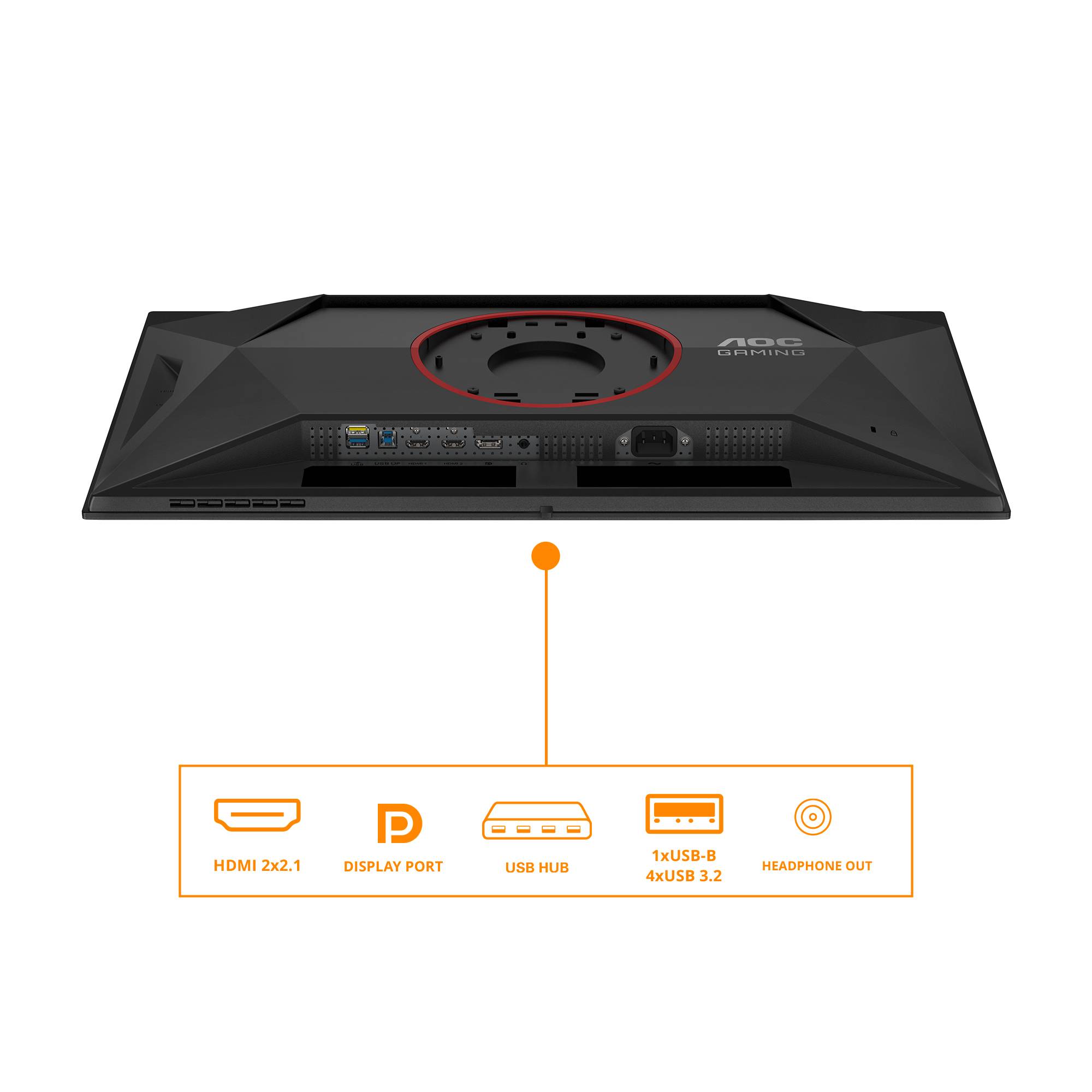 AOC G4 Q27G4ZD, 68,6 cm (27"), 2560 x 1440 Pixel, Quad HD, QD-OLED, 1 ms, Schwarz, Rot-3