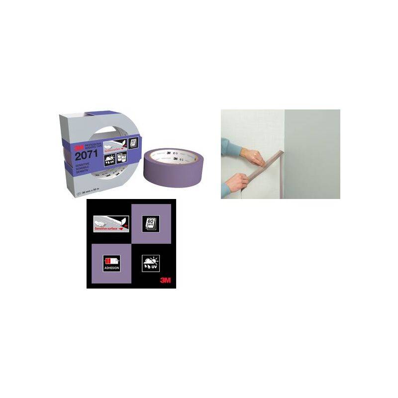 Malerabdeckband 2071 x violett scharfe Farblinien ideal für-0