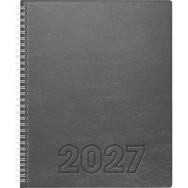 Buchkalender Manager Wt7 weektimer 21x26cm 1 Woche/2 Seiten Lino Soft-Einband grau 2027